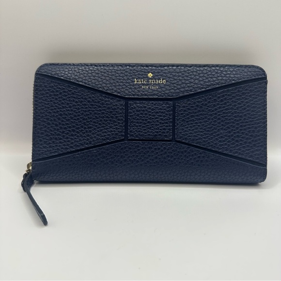 Kate Spade Midnight Blue Textured Wallet - Picture 1 of 2